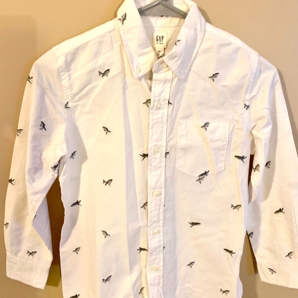 GAP white button down shirt for boys